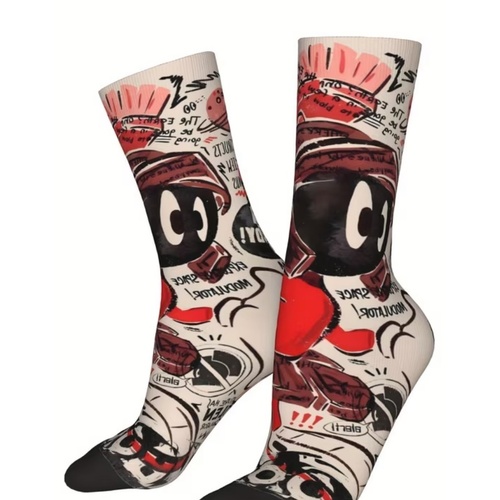 Looney Tunes Calf High Socks - Marving the Martian