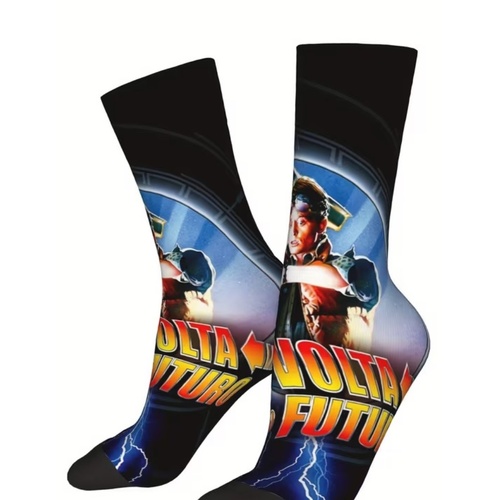 Back to the Future Calf High Socks - Poster