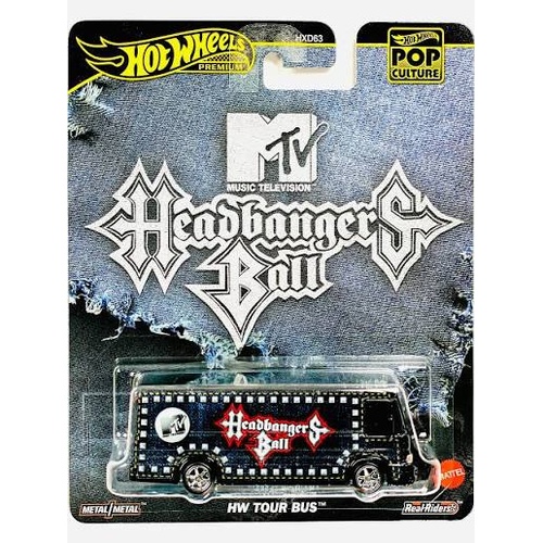 Hot Wheels 1/64 Pop Culture K Case 2025 - MTV Headbangers Ball - HW Tour Bus