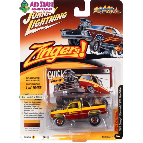 Johnny Lightning 1/64 Street Freaks - 1985 Chevy Silverado C10 Fleetside