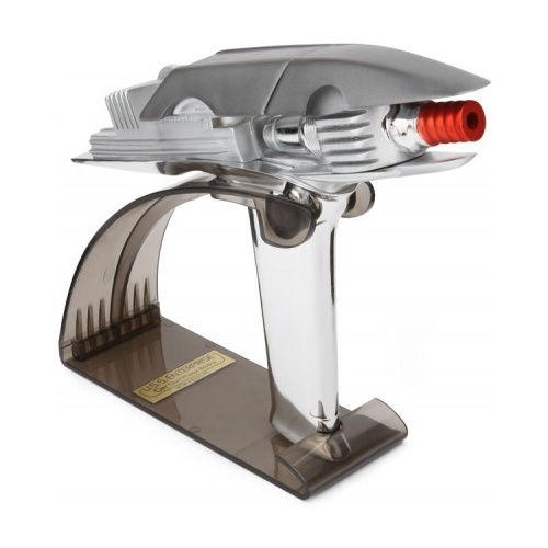 Star Trek QMx Enterprise Metal-Plated Phaser 1:1 Replica Prop