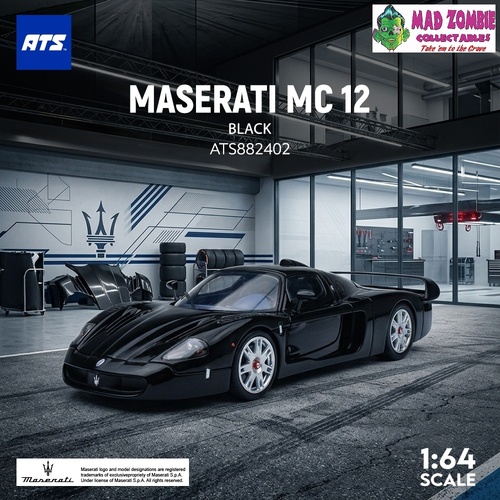 ATS 1/64 - MASERATI MC 12 - Black -  (PRE-ORDER)