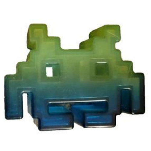 Space Invaders LootCrate Mini Alien Vinyl 3" Figure Limited Edition Green Blue - Loose
