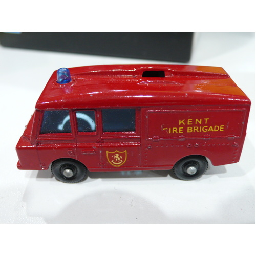 Lesney - Vintage Matchbox Lesney No. 57 Land Rover Fire Truck – Kent Fire Brigade – Loose