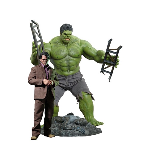 Marvel Avengers Hot Toy - Regional Premium Edition Figure Set - Bruce Banner & Hulk 902164 – Pre-Owned
