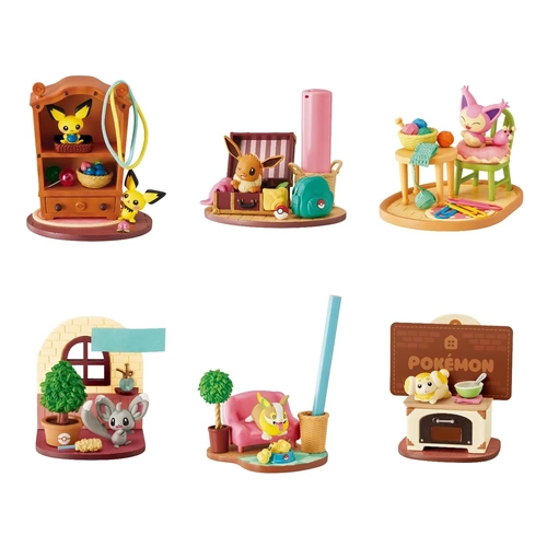 Pokemon: Desktop Figurine - Relaxing Home Re-ment Blind Box Figure - Random Allocation