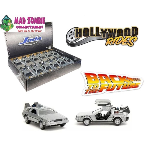 Jada 1:32 Back To The Future Time Machine Part 1 or Part 2 – Hollywood Rides - Pull Back Action - (RANDOM SELECTION)
