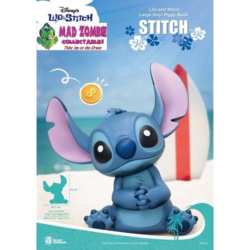 Disney Lilo & Stitch Beast Kingdom Large Vinyl Piggy Bank - Stitch