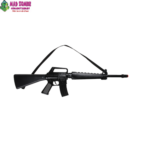 Gonher - M16 Assault Rifle - Diecast Metal - 8-Shot - 72 cm - All Black with Box (Cap Gun)