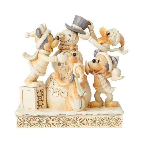 Jim Shore Disney Traditions - Mickey & Friends - Woodland Frosty Friendship Statue