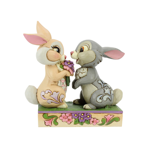 Jim Shore Disney Traditions - Bambi - Thumper & Blossom Bunny Bouquet Statue