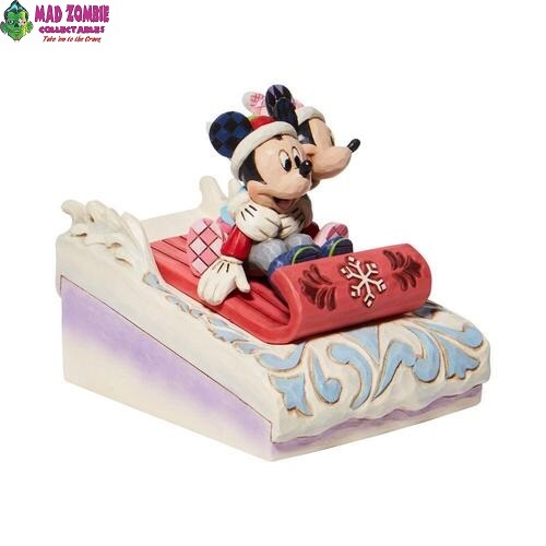 Jim Shore Disney Traditions - Mickey & Minnie Mouse - Sledding Sweethearts Statue