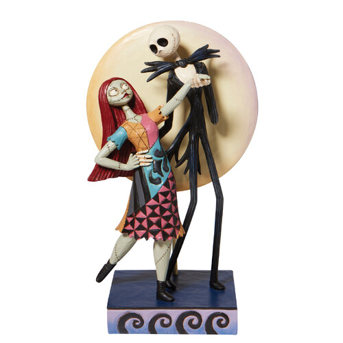 Jim Shore Disney Tradition - Nightmare Before Christmas - Jack & Sally - A Moonlit Dance Figurine Statue
