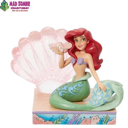 Jim Shore Disney Traditions - Little Mermaid - Ariel with Clear Shell Statue