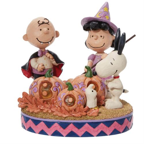 Jim Shore Disney Tradition - Peanuts - Halloween Gang - Halloween Surprises Statue