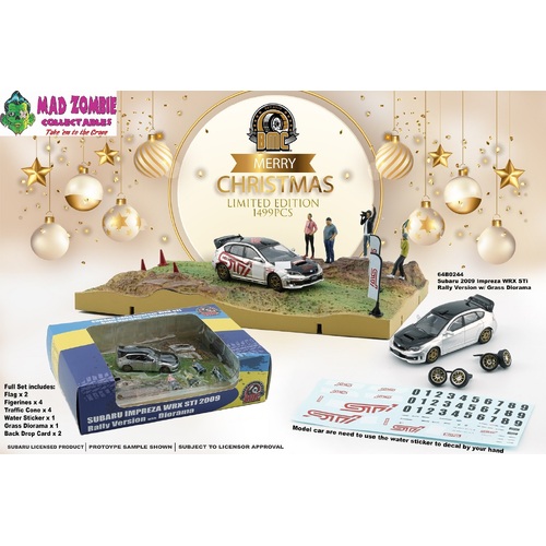 BM Creations 1:64 Scale - Subaru 2009 Impreza WRX STi Rally with Grass Diorama Limited to 1499 Pieces World Wide