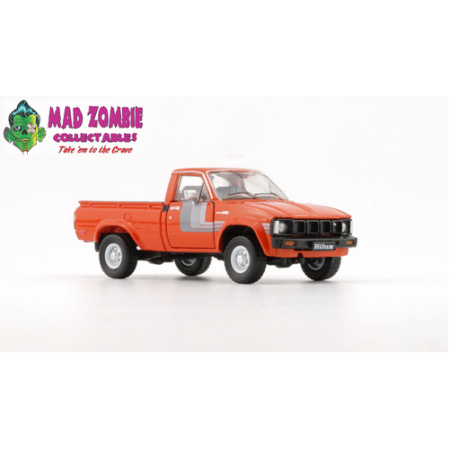 BM Creations 1:64 Scale - Toyota 1980 Hilux N60, N70 -Orange (RHD)