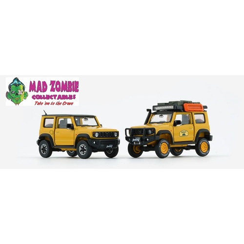 BM Creations 1:64 Scale - Suzuki Jimny (JB74) 2019 Rhino Accessory Pack Ivory Yellow RHD