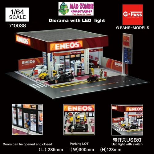 G-FANS - 1/64 Scale - ENEOS Station with LED Lights - (PRE-ORDER)