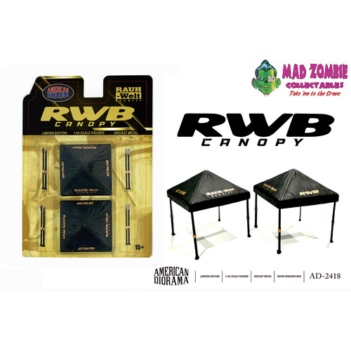 American Diorama 1/64  -RWB Canopy Set (Set of 2 canopies, Blister packaging)