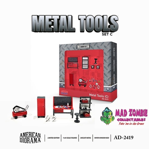American Diorama 1/64  - Metal Tools – Set C