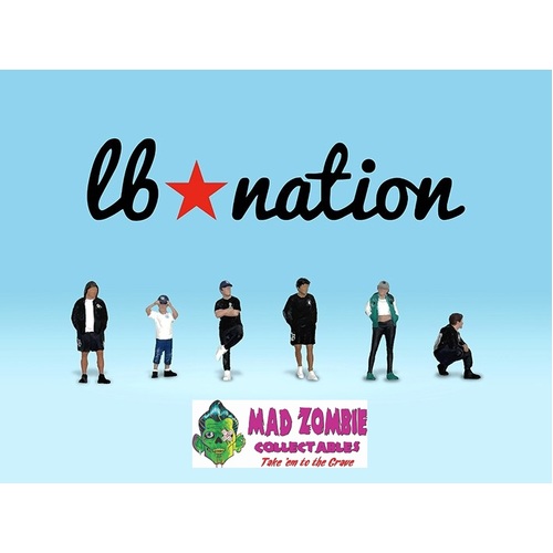 American Diorama 1/64  - The LB Nation (Set of 6 figures, and 26 decals altogether) - PRE-ORDER