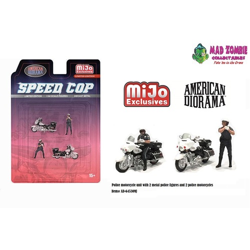 American Diorama 1/64  - Speed Cop Police Motorcycles - PRE-ORDER