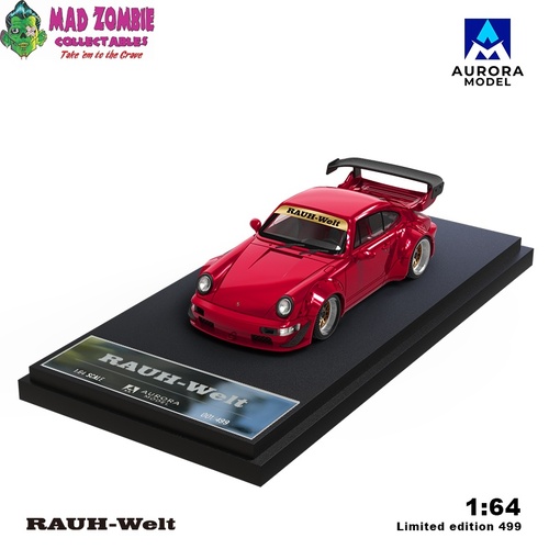 Aurora Model 1/64 Scale - Porsche RWB964 964 - Metallic Red - (Limited to 499 Pieces World Wide) - PRE-ORDER