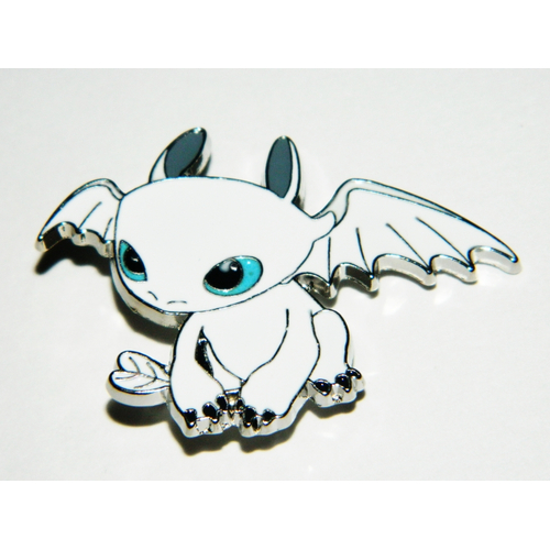 How to Train Your Dragon Metal Enamel Pin - Light Fury