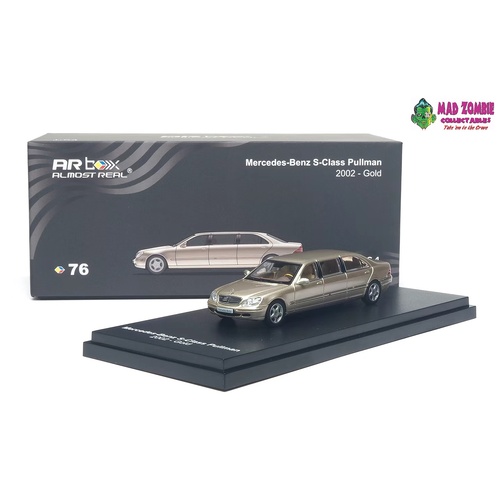 AR Box 1/64 Scale - 2002  Mercedes-Benz S-Class Pullman - Gold - (PRE-ORDER)