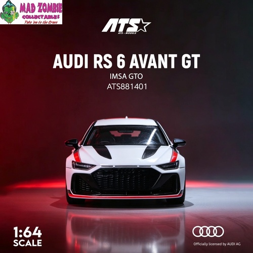 ATS 1/64 - RS6 Avant (C8) White Imsa GTO (PRE-ORDER)