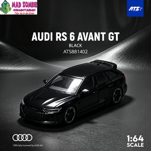 ATS 1/64 - AUDI RS 6 AVANT GT- Black -  (PRE-ORDER)