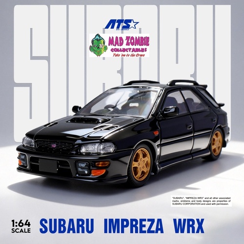 ATS 1/64 - Subaru Impreza WRX - Black (Opening Hood) - (PRE-ORDER)