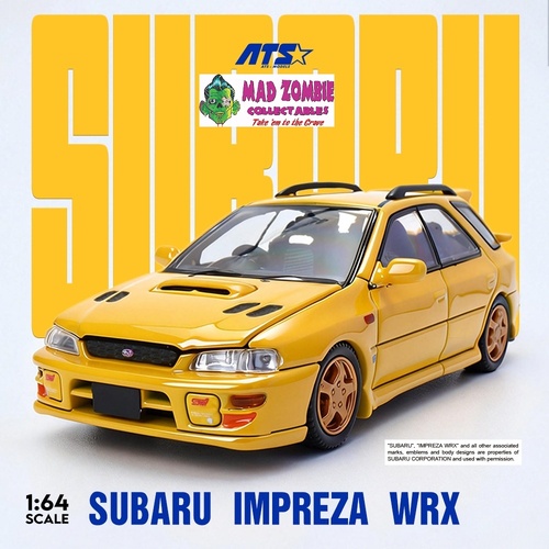 ATS 1/64 - Subaru Impreza WRX - Yellow (Opening Hood) - (PRE-ORDER)