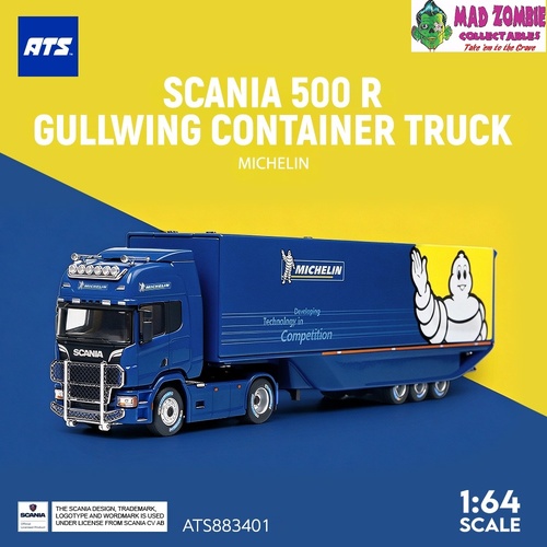 ATS 1/64 - Scania 500 R Gullwing Container Truck - Michelin - (PRE-ORDER)