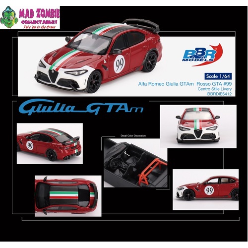BBR Models - Alfa Romeo Giulia GTAm  Rosso GTA #99  Centro Stile Livery