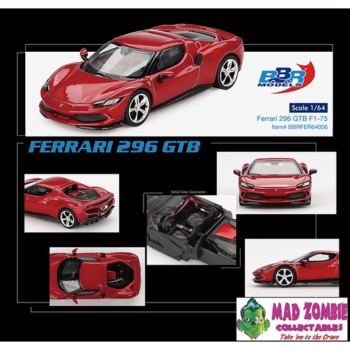 BBR Models - Ferrari 296 GTB - Rosso Imola - PRE-ORDER