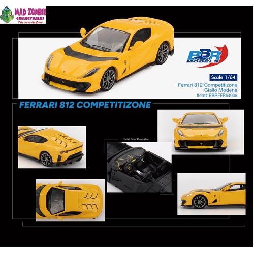 BBR Models - Ferrari 812 Competitizone Giallo Modena - PRE-ORDER