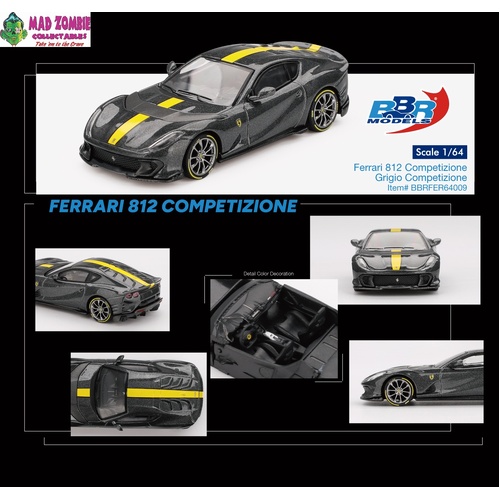 BBR Models - Ferrari 812 Competizione Grigio Competizione - PRE-ORDER