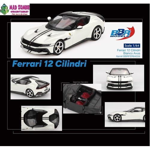 BBR Models - Ferrari 12 Cilindri Bianco Avus - PRE-ORDER