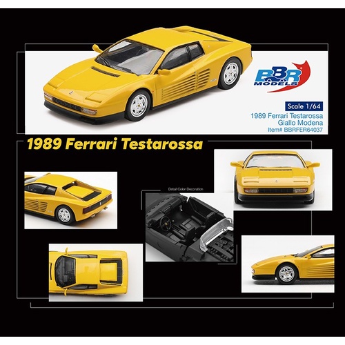 BBR Models - 1989 Ferrari Testarossa Giallo Modena - PRE-ORDER
