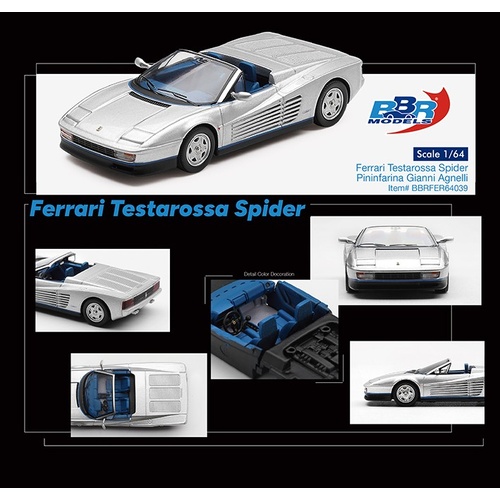 BBR Models - Ferrari Testarossa Spider Pininfarina Gianni Agnelli - PRE-ORDER