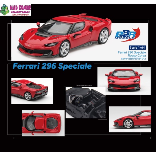 BBR Models - Ferrari 296 Speciale Rosso Corsa - PRE-ORDER