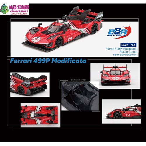 BBR Models - Ferrari 499P Modificata Rosso Corsa - PRE-ORDER