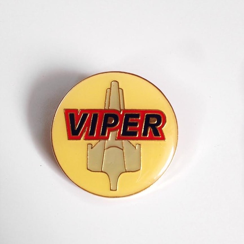 Battlestar Galactica (New BSG) Viper Pilot Logo Pin - Metal Enamel Die-Cut Pin 