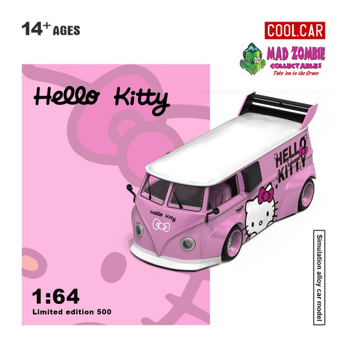 Cool Car 1/64 - Volkswagen T1 - Hello Kitty Light Pink (Limited to 500pcs World Wide) - PRE-ORDER