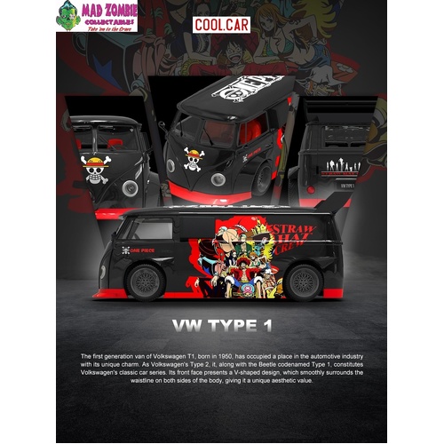 Cool Car 1/64 - Volkswagen T1 One Piece Livery (Straw Hat Crew) - (PRE-ORDER)