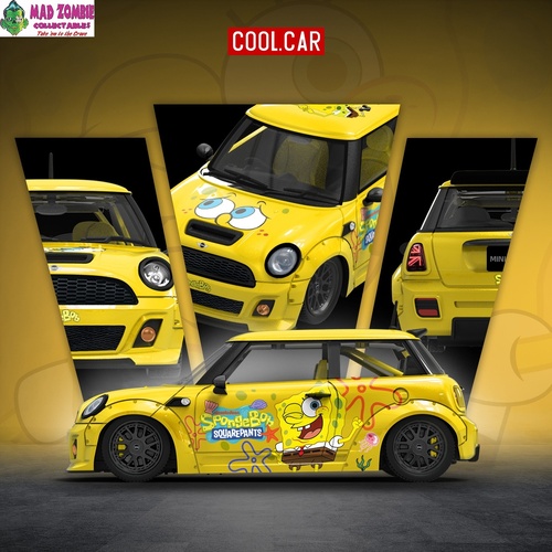 Cool Car 1/64 - MINI COOPER - SpongeBob Livery - (PRE-ORDER)