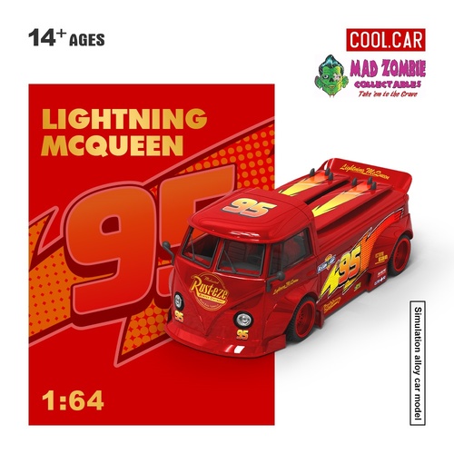 Cool Car 1/64 - Volkswagen T1 pickup truck - Lightning McQueen Livery - (PRE-ORDER)