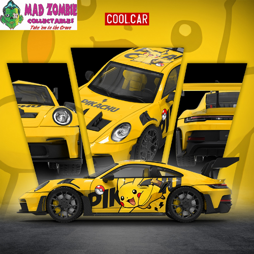 Cool Car 1/64 - Porsche 992 GT3 RS - Pikachu Livery - (PRE-ORDER)